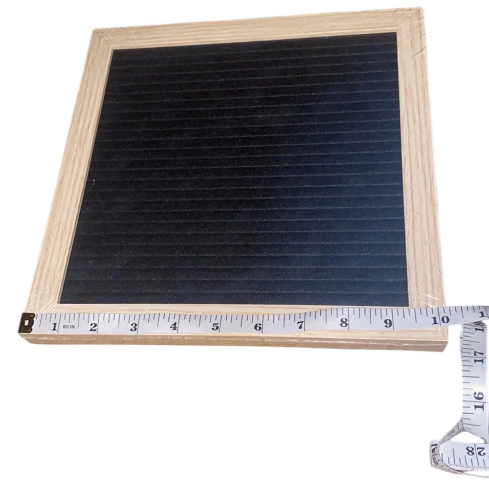 Black Felt Letter Board with Wooden Frame